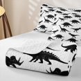 thumbnail image 4 of Erosebridal Silhouette Dinosaur Quilt Full for Boys Men, Prehistoric Animal Full Bedspread Sets, 3 Pieces, 4 of 7