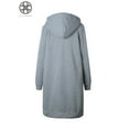 thumbnail image 3 of Luxtrada Women Winter Plus Size Long Hoodie Coat Warm Hooded Jacket Zip Parka Overcoats, 3 of 7