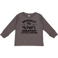 thumbnail image 3 of Inktastic Officially The World's Greatest Little Sister Girls Long Sleeve Toddler T-Shirt, 3 of 5