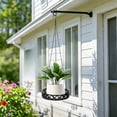 thumbnail image 6 of Hanging Planter With Chains, Metal Wire Hanging Basket for Indoor Outdoor Plants, Black Iron Openwork Twisted Chain Flower Pot Holder for Home Balcony Garden Decor, 6 of 6
