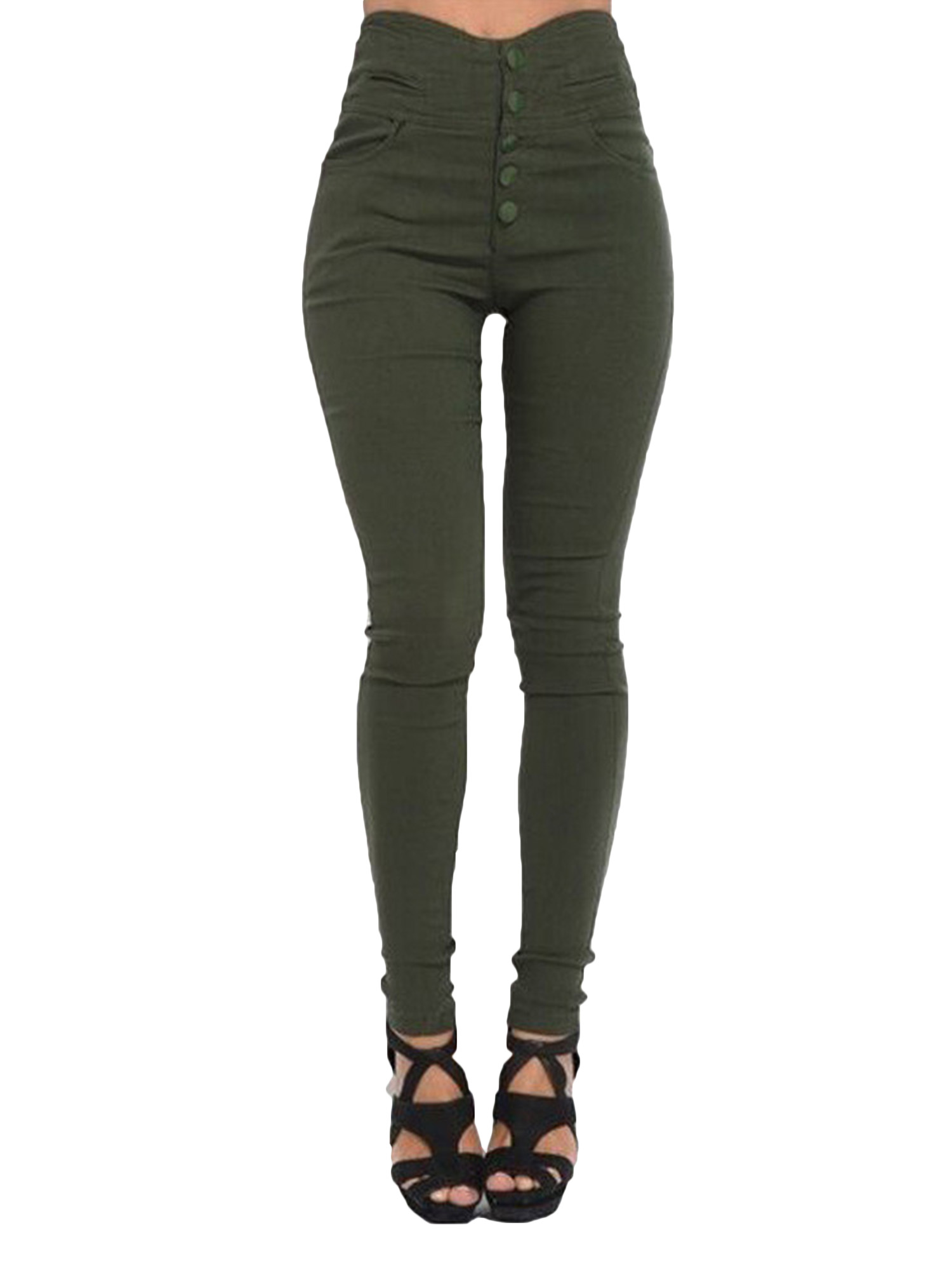 army green jeggings womens