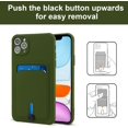 thumbnail image 4 of case for iPhone 11 Pro Max Case with Card Holder [Soft Microfiber Lining] Silicone Slim Thin Phone Cases Shockproof Protective iPhone 11 Pro Max Wallet Case Green, 4 of 12