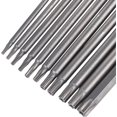 thumbnail image 3 of Bit Set 11 Piece 4 Inch long Security Tamper Proof Star Bit Set S2 Steel 1/4" Hex Shank T6-T40 Magnetic Impact Driver Drill Bits, 3 of 5