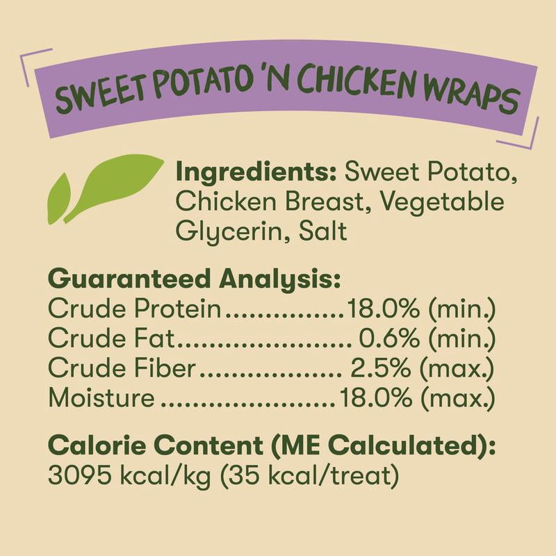 Pet 'n Shape Sweet Potato Chews - Chicken Wrapped Sweet Potato Dog Treats - 42 Ounce