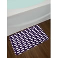 thumbnail image 2 of Rain Bath Mat, Cumulus Style Puffy Clouds Participating White Droplets Repeating Pattern, Plush Bathroom Decor Mat with Non Slip Backing, 29.5" X 17.5", Dark Purple and White, by Ambesonne, 2 of 2