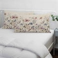 thumbnail image 4 of Farmhouse Flowers King Size Pillow Cover, Pillowcase Protectors with Zipper, Breathable Decorative Throw Pillow Case Cover, Retro Watercolor Floral Herbs Plants Pillow Shams for Couch Sofa 20x36Inch, 4 of 8