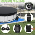 thumbnail image 5 of STARTWO 18ft Durable Round Pool Cover Thicked Oxford Solar Covers Waterproof Dustproof Inflatable Pools Cover with Sandbags, 5 of 7