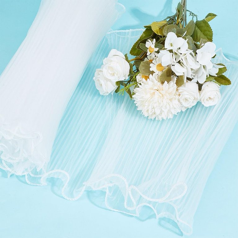 GOMAKERER 157.48Inch/4M Ruffle Yarn Floral Wrapping...