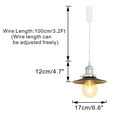 thumbnail image 3 of FSLiving Adjustable Height J-Type Track Pendangt Light with E26 Silver Socket Retro Decoration Industrial Factory Black Lamp for Kitchen Island Bar Sink,Customizable - 3 Lights, 3 of 7