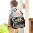 thumbnail image 7 of PVC Transparent Backpacks Clear Backpack for Travel and Outings Rainbow-colored Stars and Dots, 7 of 7
