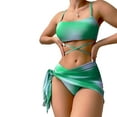 thumbnail image 1 of Sonducket Conjunto de playa Sexy para mujer, colores vibrantes y varios estilos, tamaño disponible, conjunto de tres piezas, SexyChic Traje de baño verde, 1 of 6