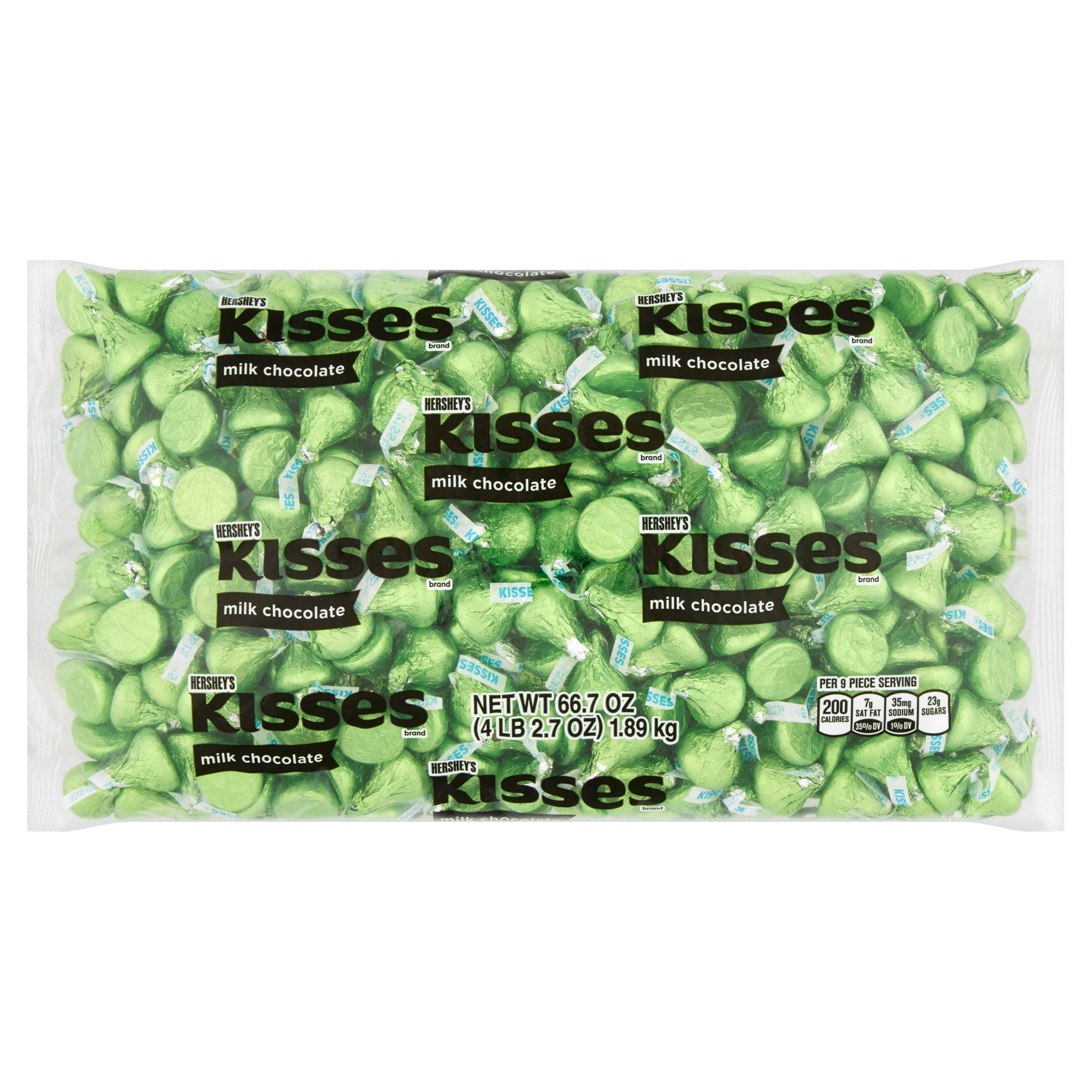 Hershey's Kisses Green Milk Chocolate, 4 lb 2.7 oz by The Hershey Company