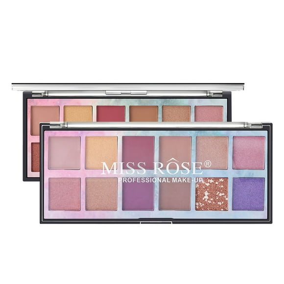 RKSTN Eyeshadow Palette 12-Color Earth Color Beauty Eyeshadow Pearly Matte Long Lasting Makeup Eyeshadow Eyeshadow Palette