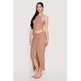 thumbnail image 2 of Women's Textured Knit Twist Front Asymmetrical Slit Skirt, 2 of 4