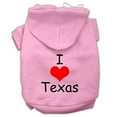 thumbnail image 2 of Mirage Pet I Love Texas Screen Print Pet Hoodies Light Pink Size XL, 2 of 2
