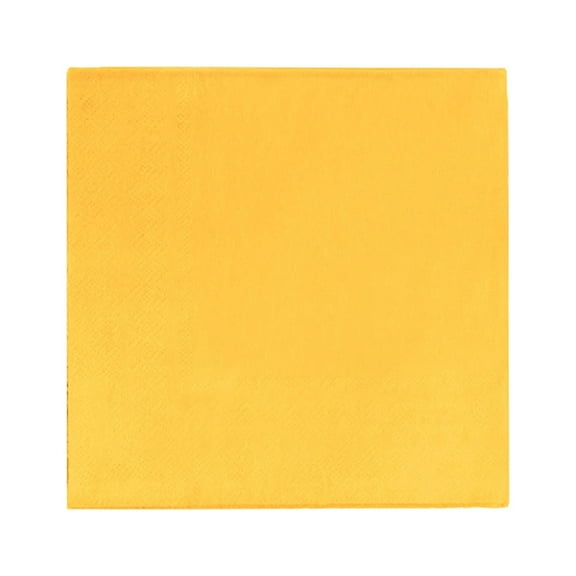 Yellow Cocktail Napkins | Yellow Drink Napkins | Yellow Beverage Napkins - 5in. x 5in. Folded - 2-Ply - 20 Pieces/Pkg. (fdp95024)