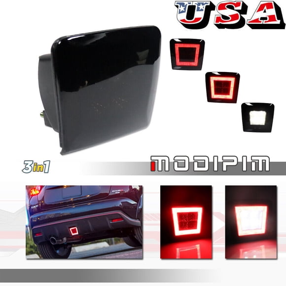 White/red LED reverse brake rear fog light suitable for Nissan 370Z Juke Sentra Nismo, etc-