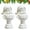 White - 2pcs, variant on Santa Bust Christmas Tabletop Decoration, Resin White Santa Claus Statue Figurine Ornament, Novelty Holiday Home and Office Decor for Tabletop Bookshelf Desk (6 inch, 2pcs)