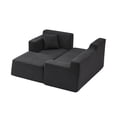 thumbnail image 6 of Leumius 96" Modular Sectional Sofa Couches,L-Shape Couch 3 Seat Modular Sofa Memory Foam Sectional Couches for Living Room, Cloud Couch with Oversized Chaise(Black,Left Facing Chaise), 6 of 8