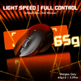 thumbnail image 6 of ATTACK SHARK V6 Wireless Gaming Mouse with RGB Magnetic Charging Dock, Tri-Mode 2.4G/USB-C Wired/Bluetooth, PAW3311 Sensor, 25000 DPI, 65g Lightweight Design, Black, 6 of 10