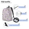 thumbnail image 3 of Rocae Lavender Flowers for Durable Canvas Backpack Leisure Large Bag Travel Rucksack Multi-function Backpack Medium, 3 of 8