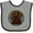 Heather and Black, variant on Inktastic Labrador Retriever Chocolate Lab Dog Boys or Girls Baby Bib