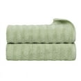 thumbnail image 2 of Superior Zuma Waffle Textured Stripes Zero Twist Bath Towels, Set of 2, Green, 2 of 10