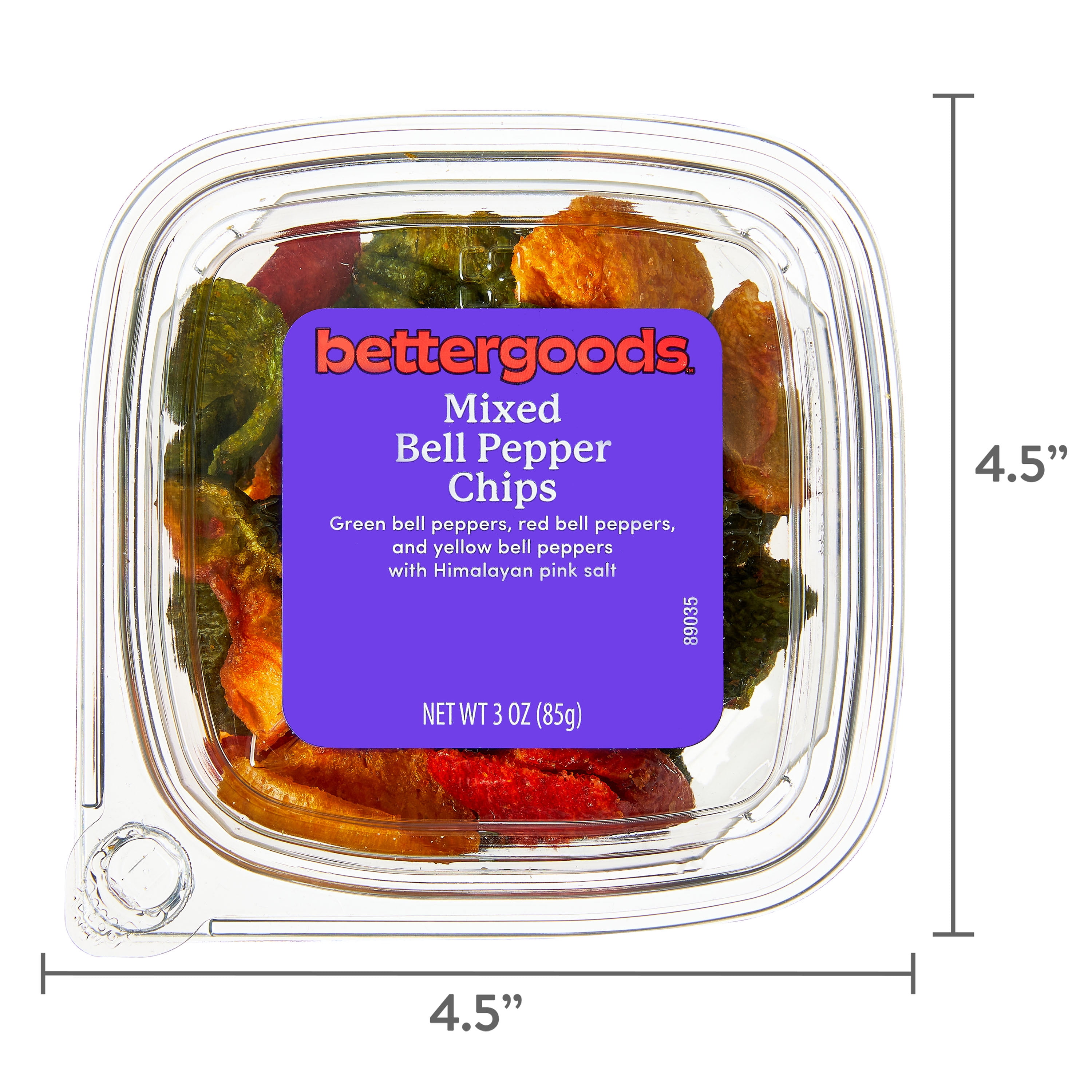 bettergoods Mixed Bell Pepper Chips with Himalayan Salt, 3 oz