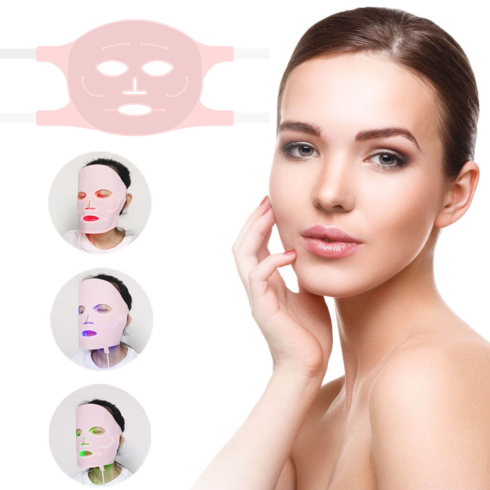 Banzch Beauty Skin Rejuvenation Photon Mask LED Face Mask Light Therapys Red Blue Light Antiaging Wrinkle Acnes Removal Spa Facial Treatments Home Skin Care Mask,Mothers Day Gifts