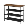 thumbnail image 2 of Byn 30 Inch Modern Shoe Rack, 4 Tier Shelves, Adjustable Black Steel, Brown, 2 of 6