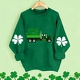 thumbnail image 2 of Womens St Patricks Day Shirt Checkered Heart Print Sweatshirt Long Sleeve Crewneck Pullover Shamrock Green Tops for Women, 2 of 5