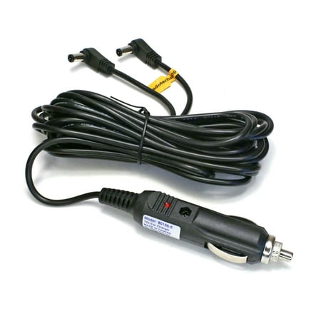 EDO Tech 11 ft Long Cable Car Charger Power Adapter Cord for RCA Dual Screen DRC79108 DRC79982 DRC69705E22 DRC69705 Portable DVD Player