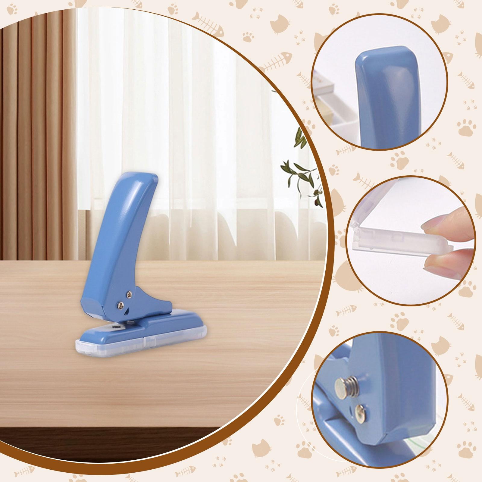 Single Hole Punch Handheld Paper Puncher Skid Resistant Base Large Capacity for Art Projects