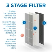 Medify MA-112 Genuine Replacement Filter for MA-112 Purifiers | Smoke, Dust, Odors, Pet Dander | 3 in 1 with Pre-filter, HEPA H13 and Activated Carbon | Removal of 0.1 to 0.3 Microns | 1-Pack
