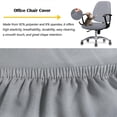 thumbnail image 2 of Computer Office Chair Cover - Universal Fit Stretchable Washable Chair Slipcover for Rotating Chairs - Durable and Protective Armchair Cover - Light Grey, 2 of 8