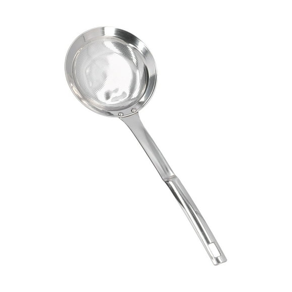 Fine Mesh Stainless Steel Metal with HoleSieve Food Strainer Grease Spider Skimmer and with Handle Holes Slotted Frying Spoon Set,Handheld for Kitchen Cooking and Filter Food Residues