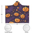 thumbnail image 3 of Wearable Blanket,Halloween Pumpkins and Bat Webs Hooded Wearable Sherpa Blanket for Adults & Teens,Winter Poncho Shawl Wrap Cape Thick Warm,50"x60", 3 of 5