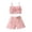 Pink, variant on Fesfesfes Cute Baby Girl Outfit 2-5 Years Summer Girls Suspender Belt Bow Top + Shorts Set 3-4 Years