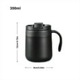 thumbnail image 2 of 12 OZ Coffee Travel Mug Cup Stainless Steel Insulated Tumbler Handle Splash Proof Lid Straw Opening Double Wall Vacuum for Hot Cold Drinks, Ice, Tea, Camping, 2 of 9