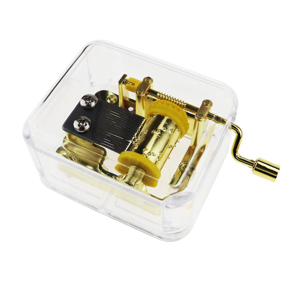 Play "Romeo and Juliet" Acrylic Wind up Music Box With Sankyo Musical Movement 