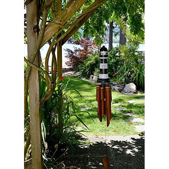 Cohasset 151 12-Inch Carved Lighthouse Wind Chime