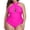 Hot Pink, variant on Sngxgn Women's Swimsuit Tummy Control V Neck Bathing Suits(Black,XXL)