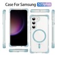 thumbnail image 4 of Four Corners Air Cushion Anti Drop Cell Phone Case for Samsung Galaxy S22 Translucent Magnetic[Compatible With Magsafe] Air Cushion Frame Protective Phone Case for Samsung Galaxy S22, Blue, 4 of 8
