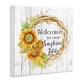 thumbnail image 3 of Stupell Industries Welcome to Sunflower Patch Rustic Floral Wreath Wall Plaque by Patricia Pinto, 3 of 5
