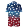 thumbnail image 4 of Guluxicc 2 Piece Outfit Sets for Women 4th of July Short Sleeve Cardigan Matching Shorts with Pockets Casual Beach Sets for Summer Holiday, 4 of 5