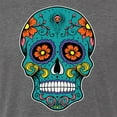 thumbnail image 5 of Wild Bobby Day Of The Dead Sugar Skull Pop Culture Men Premium Tri Blend Tee, Dark Heather, Large, 5 of 5