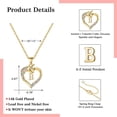 thumbnail image 6 of Turandoss Heart Unicorn Initial Necklace for Girls 14K Gold Plated Colorful CZ Letter a-z Pendant Kids Jewelry Personalized Birthday Gifts for Women Tween Teen Teenage Girl Gift Idea, 6 of 7