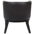 thumbnail image 4 of Scranton & Co Chaise de Réception en Faux Cuir Noir et Bois Flotté, 4 of 4