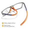 thumbnail image 3 of Men Women Eye Protection Progressive Multifocal Frame Anti-Blue Light Presbyopic Eyewear Sports Reading Glasses Ultra Light Glasses ORANGE STRENGTH 300, 3 of 8