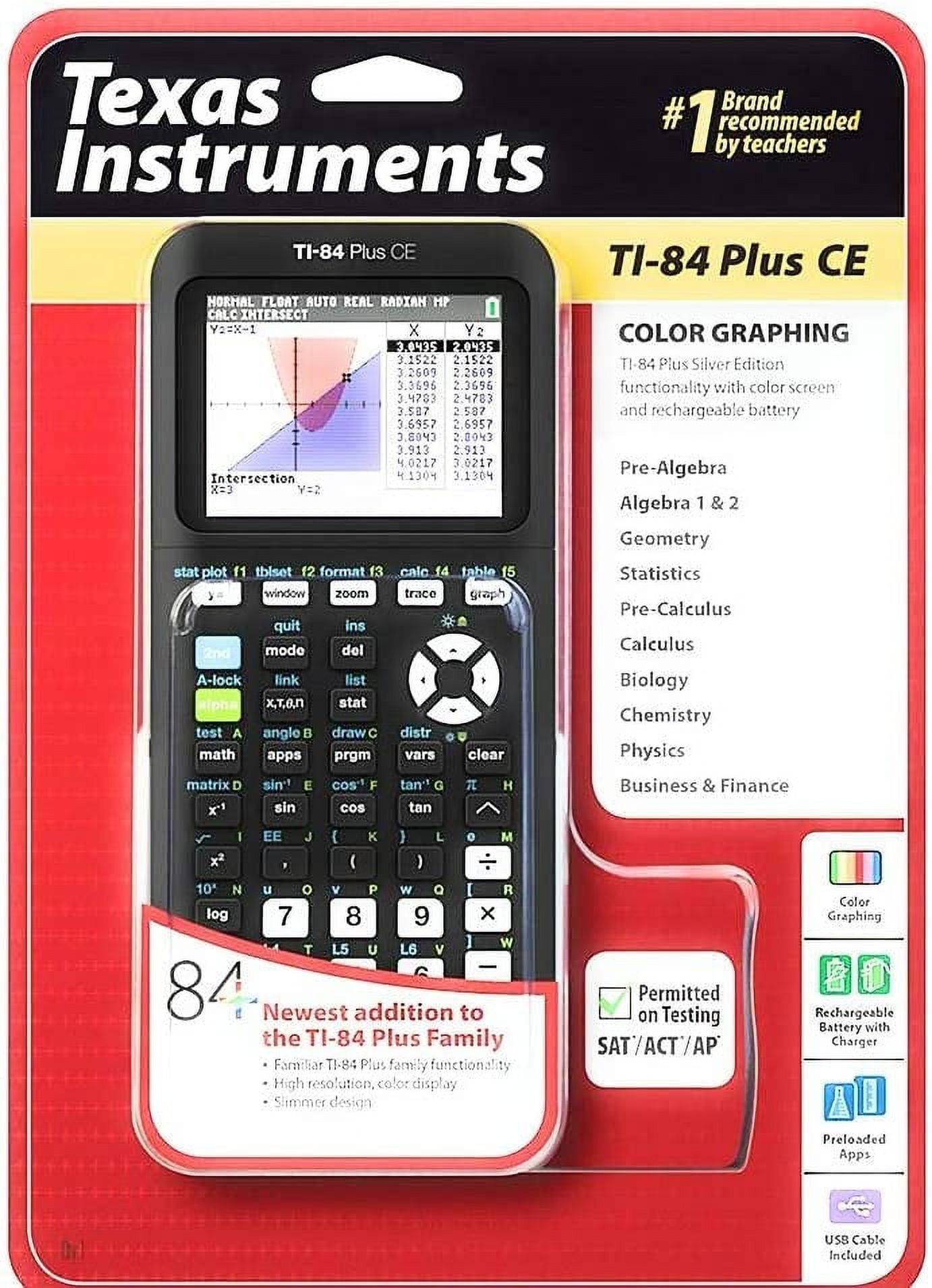 Texas Instruments 84PLCE/TBL/1L1/P TI 84 Plus CE Graphing Calc  